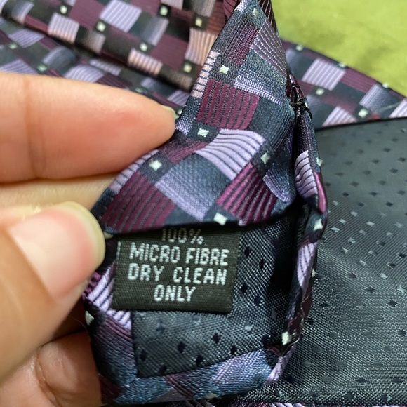 Manoli Martini TIE Purple Grey Microfiber NWOT - Picture 4 of 5